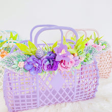 Load image into Gallery viewer, Personalised Floral Jelly Bag - Purple