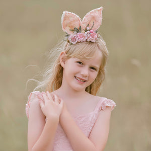 Rustic Blush Easter Bunny (Side Ears)